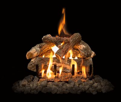Grand Canyon: Arizona Weathered Oak Charred See-Through Gas Log Set 24in