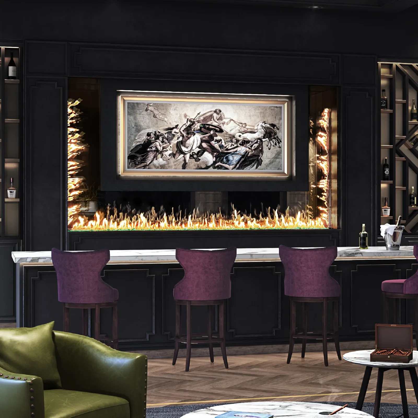 Custom Fireplaces, commercial projects by Falco's